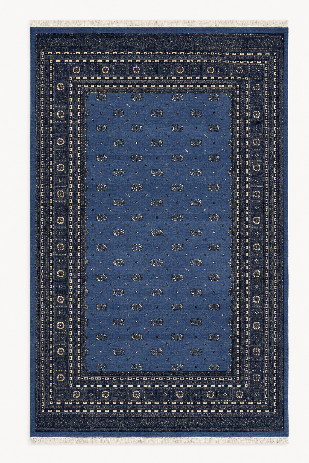 Hand-Knotted Pakistani Bokhara Rug – 100% Wool, size 8' x 10'