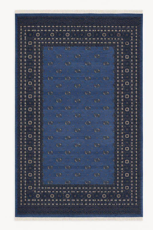 Hand-Knotted Pakistani Bokhara Rug – 100% Wool, size 8' x 10'