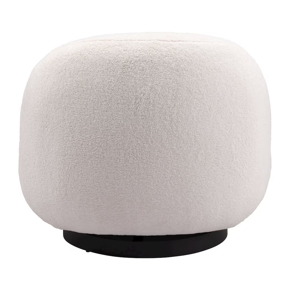 Myanmar Accent Chair Cream Accent Chair, Modern Style, Shearling Style Fabric, Plywood, Indoor Living
