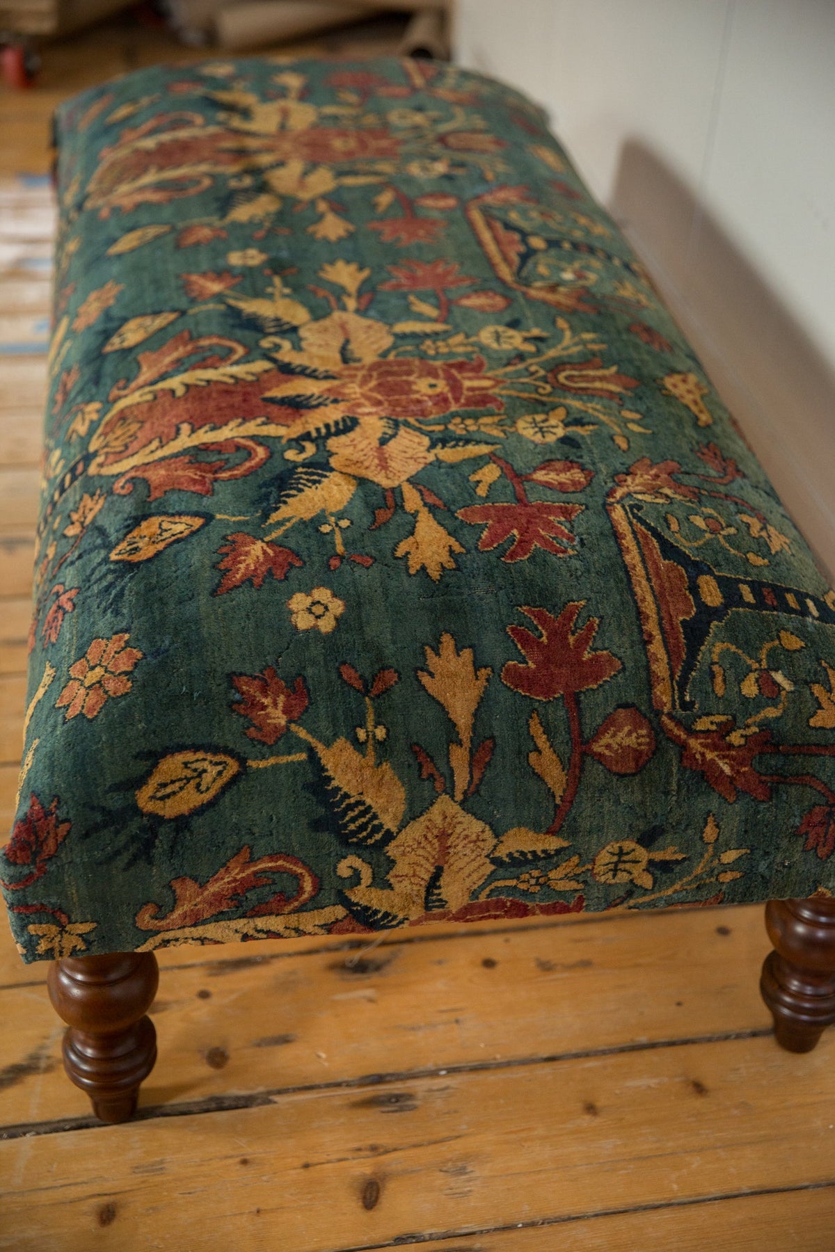 Reclaimed Antique Persian Rug Ottoman Coffee Table