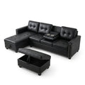 Sectional Sofa Built for Modern Living, 97 Inch L Shape, Left Chaise, Button Tufted, Ottoman Included