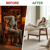 Minimalist Lounge Chair Upholstered Accent Chair — Before & After