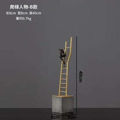 Modern Gymnast Statue Bronze Abstract Figure for Your Home or Office