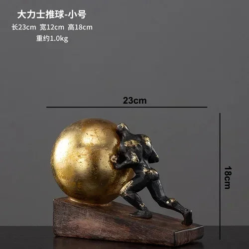 Modern Gymnast Statue Bronze Abstract Figure for Your Home or Office