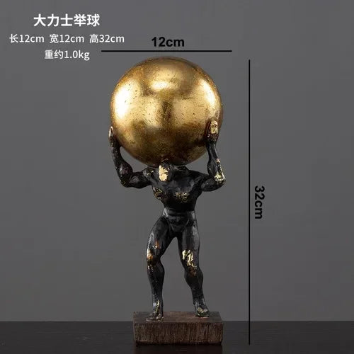 Modern Gymnast Statue Bronze Abstract Figure for Your Home or Office