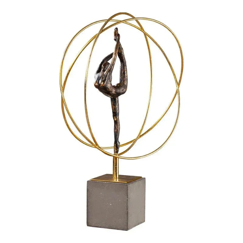 Modern Gymnast Statue Bronze Abstract Figure for Your Home or Office