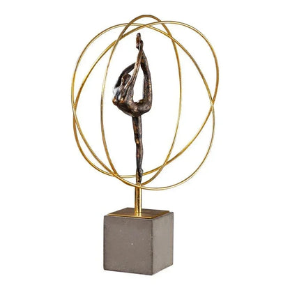 Modern Gymnast Statue Bronze Abstract Figure for Your Home or Office