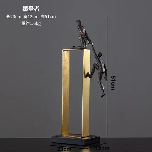 Modern Gymnast Statue Bronze Abstract Figure for Your Home or Office
