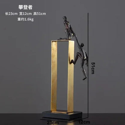Modern Gymnast Statue Bronze Abstract Figure for Your Home or Office