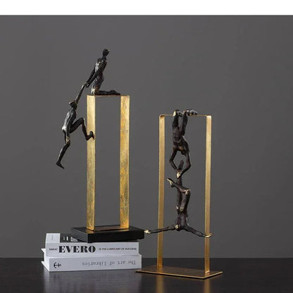 Modern Gymnast Statue Bronze Abstract Figure for Your Home or Office