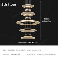 Living Room Pendant Light Duplex Staircase Pendant Light Villa for Dining Table Hanging Lamp Living Room Chandelier