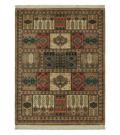 Couristan Rug 10x14, Large Belgium Power Loomed Wool Carpet 10 x 14 ft, Brown Tan Cream Oriental Rug, Living Room Rug, Large Area Rug