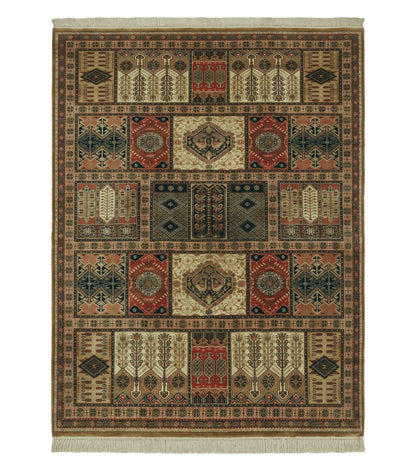 Couristan Rug 10x14, Large Belgium Power Loomed Wool Carpet 10 x 14 ft, Brown Tan Cream Oriental Rug, Living Room Rug, Large Area Rug