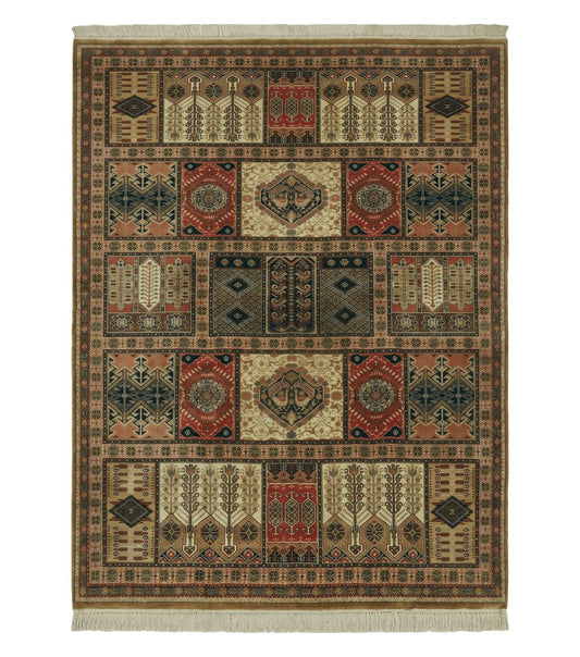 Couristan Rug 10x14, Large Belgium Power Loomed Wool Carpet 10 x 14 ft, Brown Tan Cream Oriental Rug, Living Room Rug, Large Area Rug